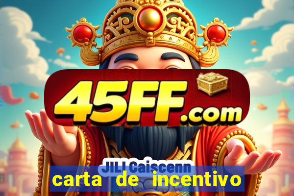 carta de incentivo para alunos